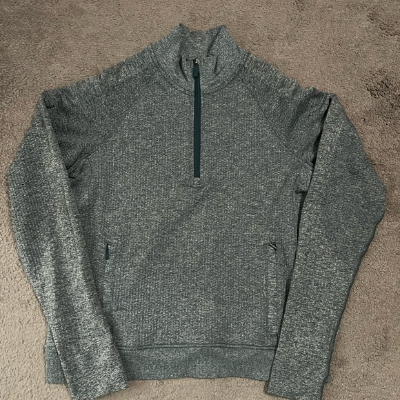 Lululemon Engineered Warmth Half-Zip Green Jasper Size 8 - Picture 2 of 5